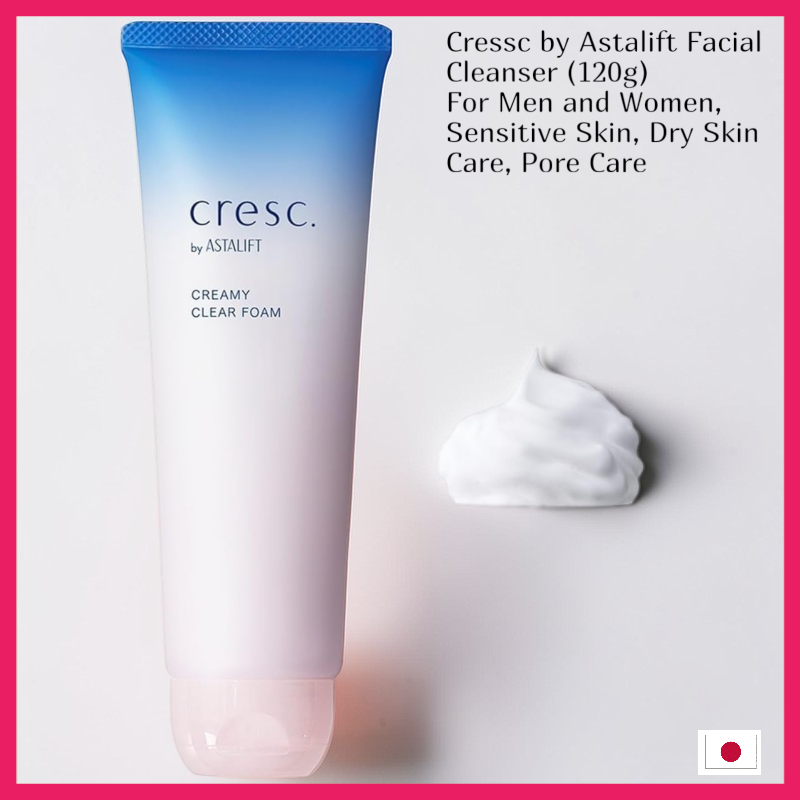 Cressc by Astalift Facial Cleanser (120g) Unisex, Sensitive Skin, Dry Skin Care, Pore Care, Shipped 