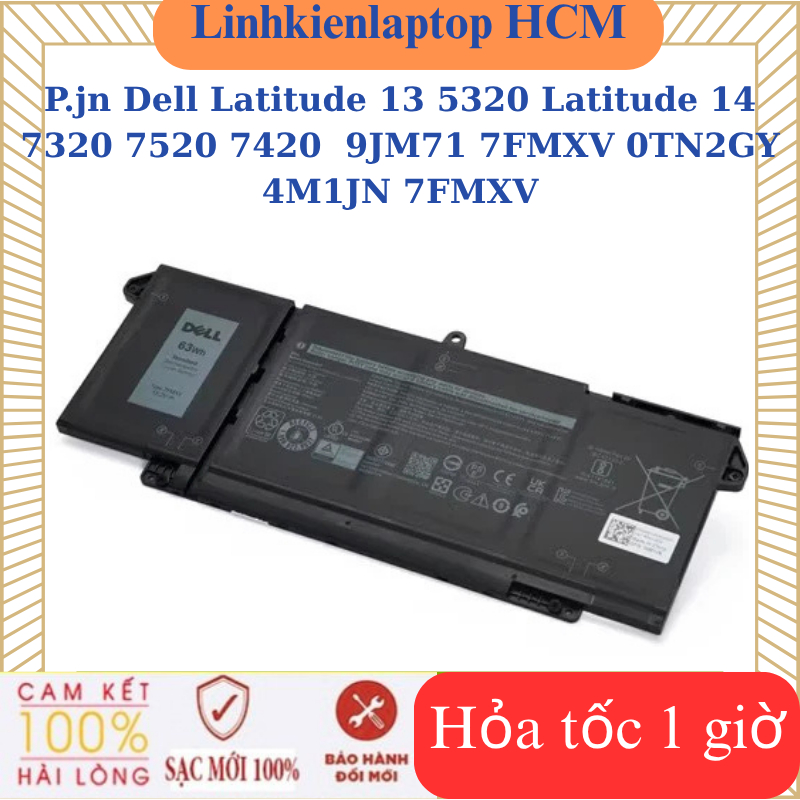Sạc Pin Dell Latitude 13 5320 Latitude 14 7320 7520 7420  9JM71 7FMXV 0TN2GY 4M1JN 7FMXV