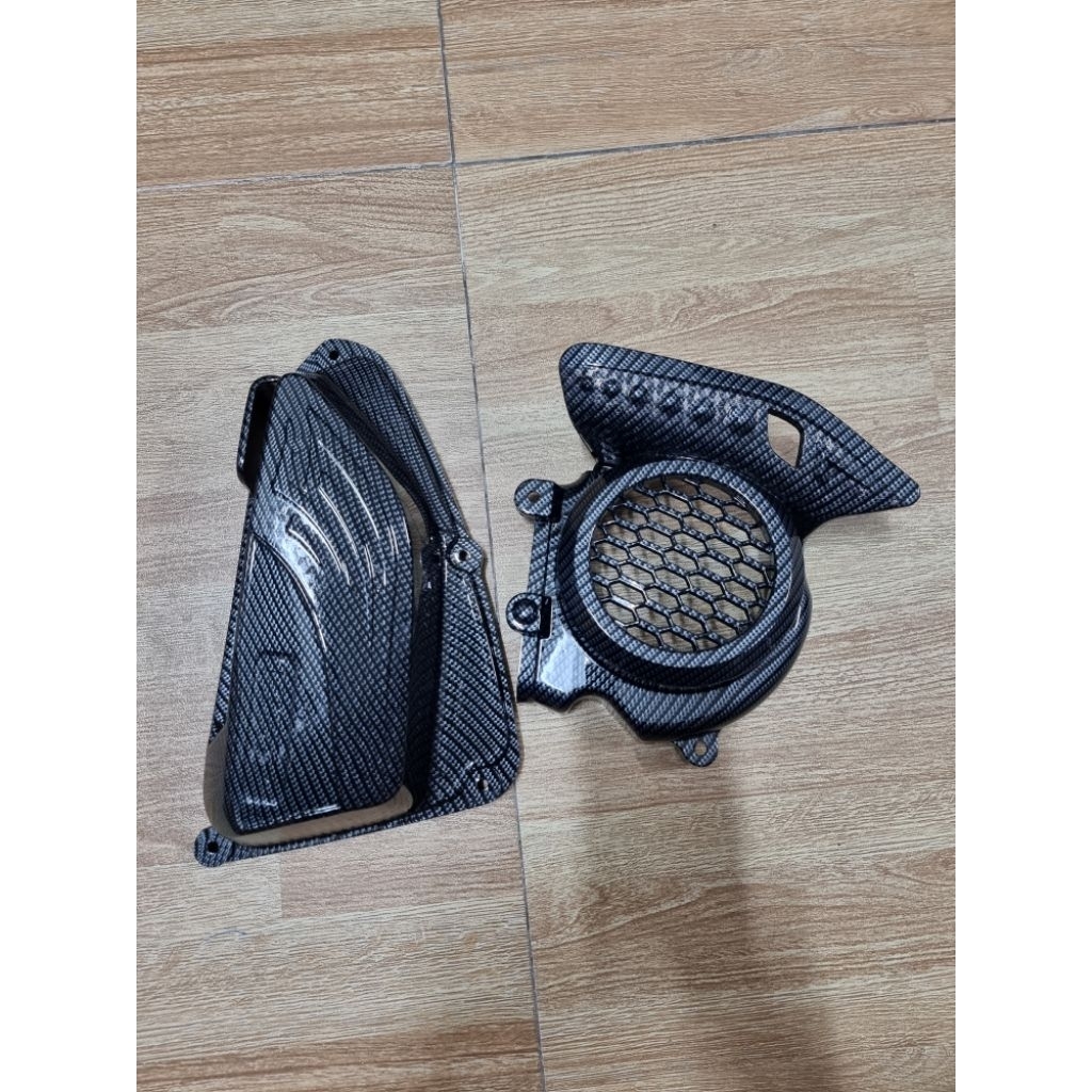 ốp bầu lọc gió và quạt gió cacbon xe SCOOPY đời 2019 -2025