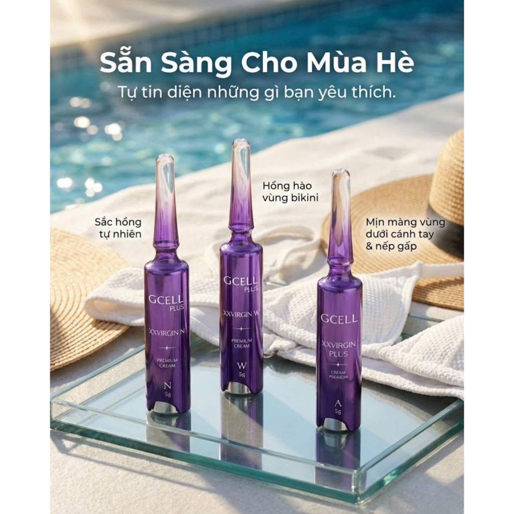 GCell XX Virgin Cream – Kem hồng se khít vùng nhạy cảm 5g 10g, chiết xuất thiên nhiên