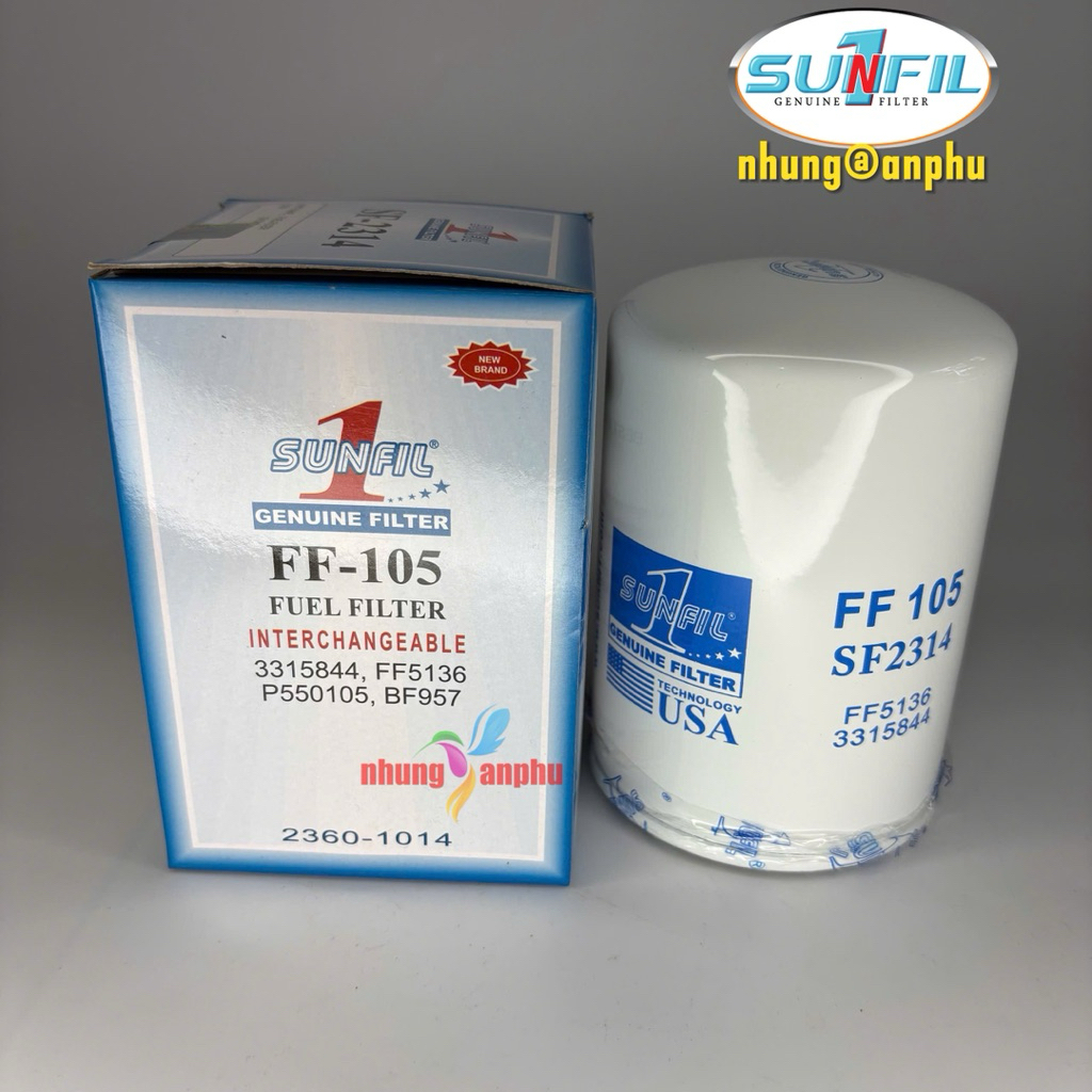 Lọc Cummins FF105/ P550105 / SF2314 / 3315844 / FF5136 / FF-105 Cummins 2000 / Komatsu PC300LC-7 V47