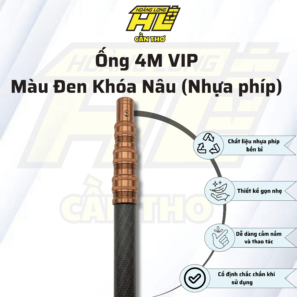 Ống 4M VIP Nhựa Phíp Màu Đen Khóa Nâu – Độ Bền Cao, Dễ Sử Dụng, Phù Hợp Nhiều Nhu Cầu