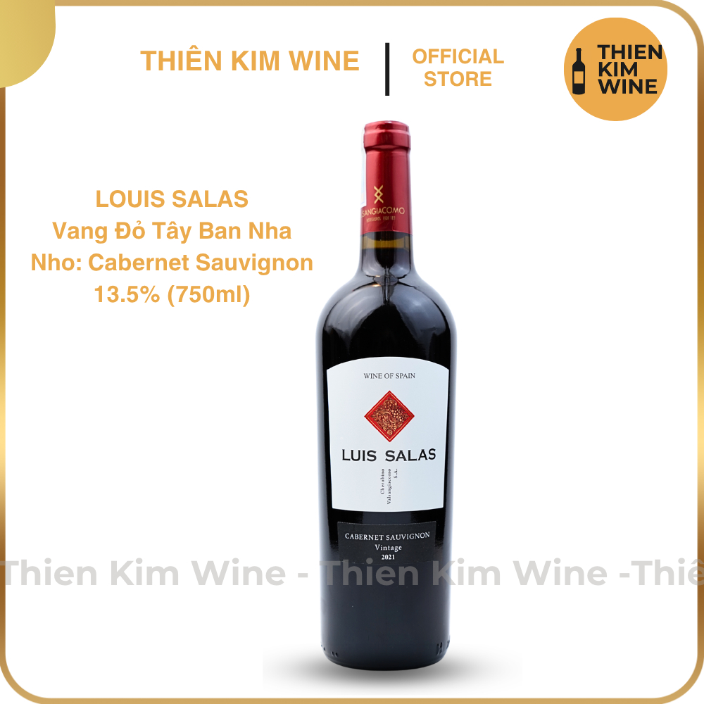 [Chính Hãng] - Rượu Vang Đỏ Tây Ban Nha Louis Salas Wine Cabernet Sauvignon - 750ml (13,5%)