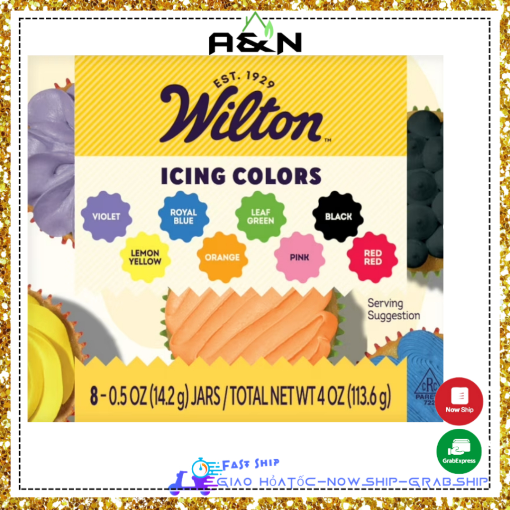 Màu thực phẩm Wilton Icing Color Bộ 8 Màu