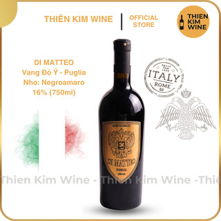 [Chính Hãng] - Rượu Vang Đỏ Ý Di Matteo Negroamaro Wine Puglia - 750ml (16%)