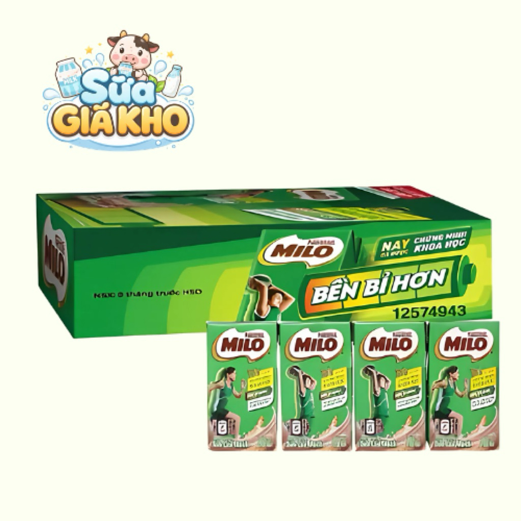 MILO - Thùng 48 hộp 110ML sữa lúa mạch CÓ ĐƯỜNG Milo