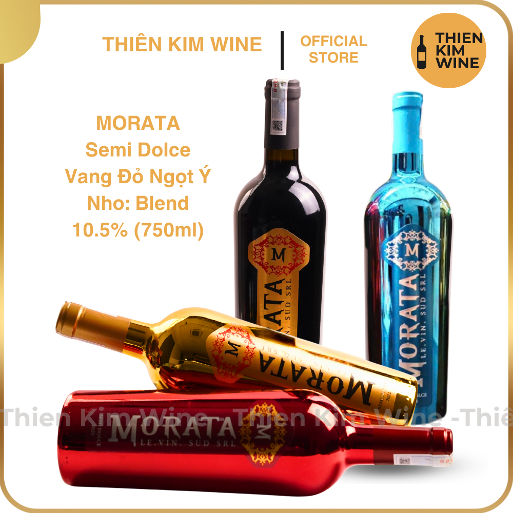 [Chính Hãng] - Rượu Vang Đỏ Ngọt Ý Morata Semi Wine - 750ml (10,5%)
