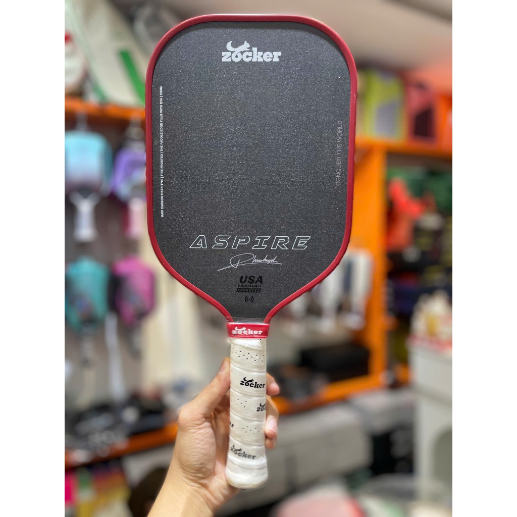 [ZOCKER] VỢT PICKLEBALL ZOCKER ASPIRE CHÍNH HÃNG ( tặng kèm quấn cán và dán viền )