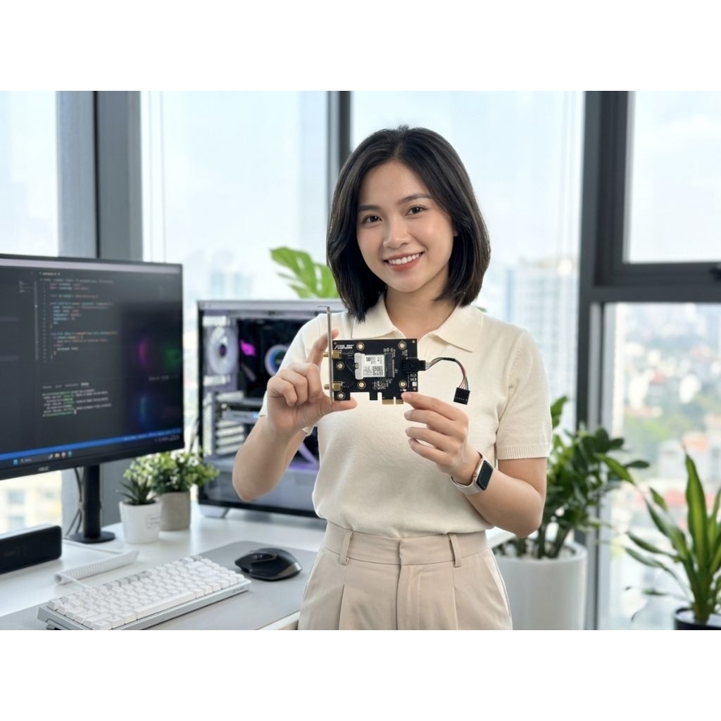 Card Wifi 6 Bluetooth PCIE Asus PCE-AX3000