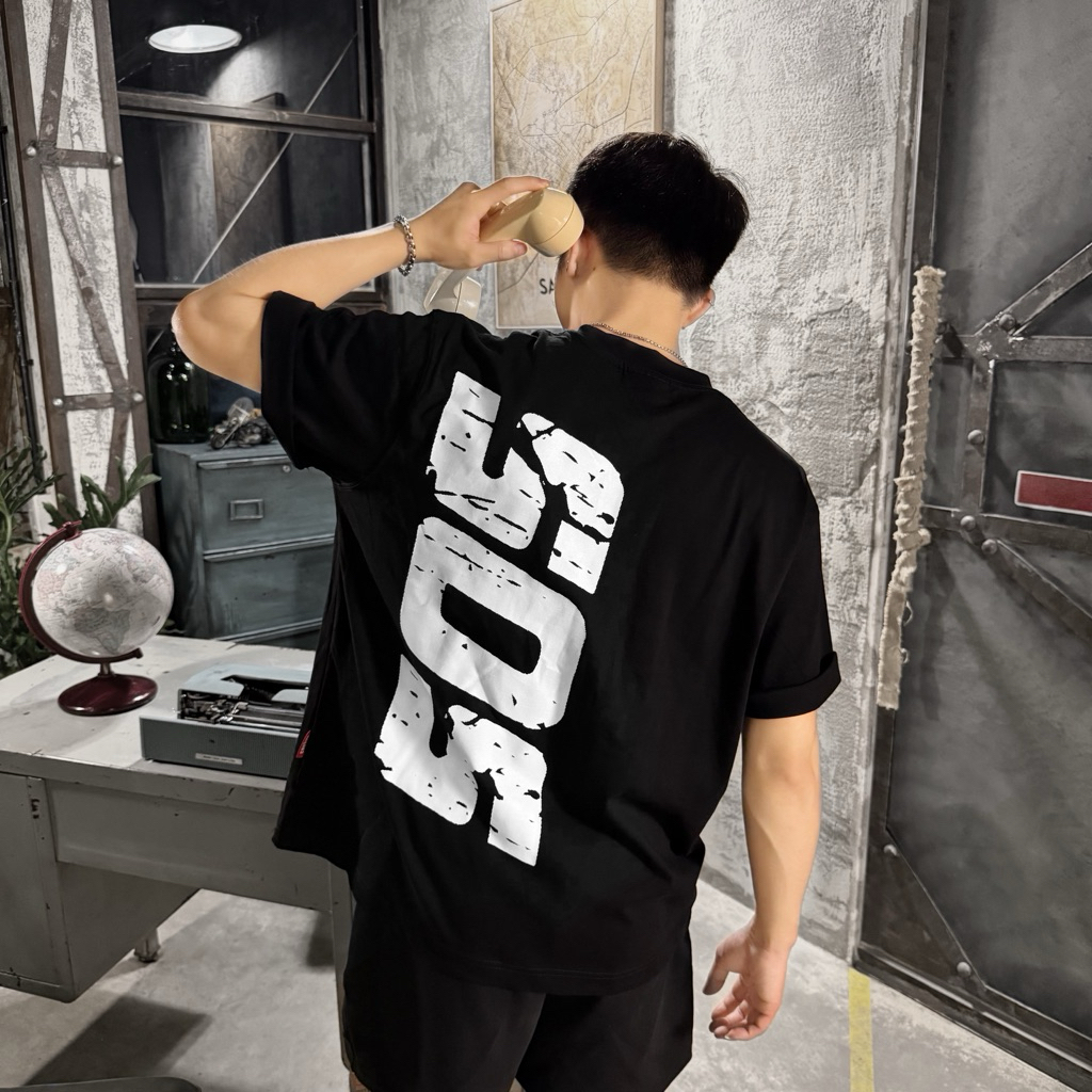 T-Shirt Boxy Cotton 270GSM "SOS"