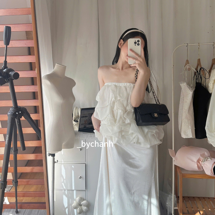 𝐛𝐲𝐂𝐡𝐚𝐧𝐡 - Áo Quây Bèo Nhúm