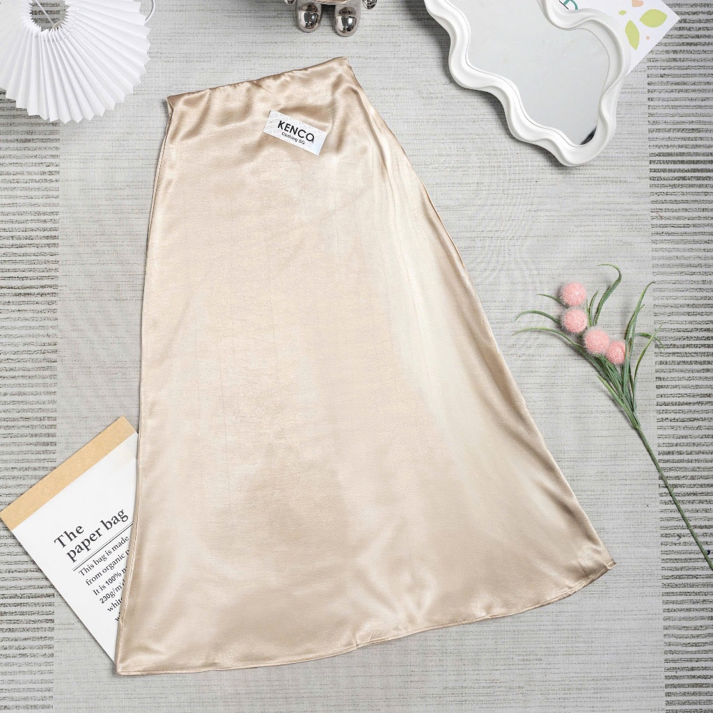 Chân Váy Midi Dáng Dài Chất Liệu Lụa Satin Mềm Mịn Chân Váy Midi Lụa Đuôi Cá Nhẹ Dáng Dài 12 THÁNG SÁU | BigBuy360 - bigbuy360.vn