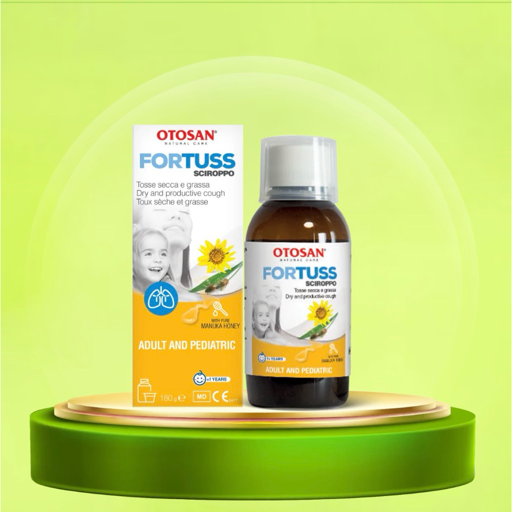 Siro Ho Thảo Dược Fortuss Otosan (Mẫu mới) Hỗ trợ Bổ Phế , Làm Dịu Con Ho, Bảo Vệ Niêm Mạc