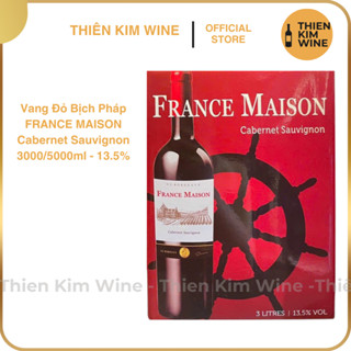 [Chính Hãng] - (Vang Bịch) Rượu Vang Đỏ Pháp France Maison Cabernet Sauvignon - (Bịch 3Lit/5Lit)