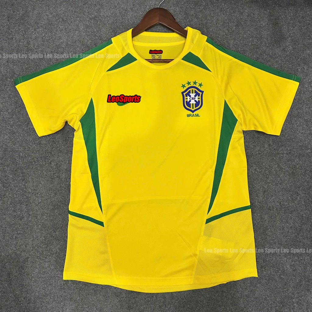 [Chỉ Có Áo] Áo Bóng Đá Phiên Bản Retro Đội Tuyển Brazil, Brasil 2002 - Hàng Thailand Cao Cấp