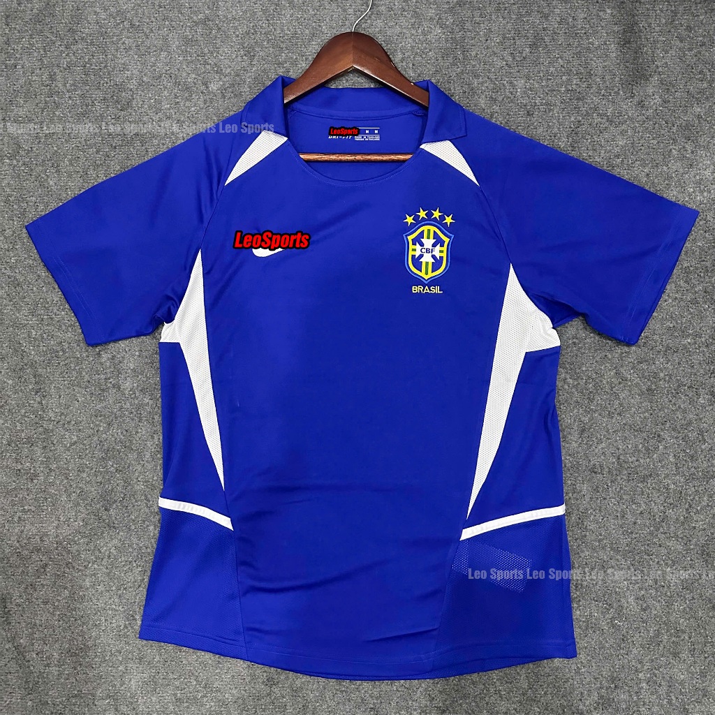 [Chỉ Có Áo] Áo Bóng Đá Phiên Bản Retro Đội Tuyển Brazil, Brasil 2002 Away - Hàng Thailand Cao Cấp