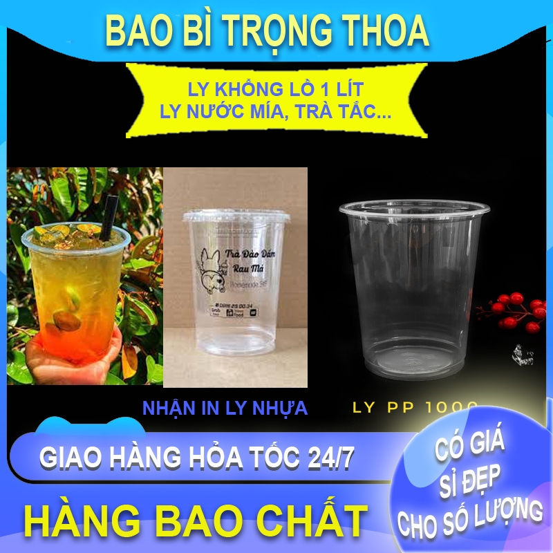 Combo ly đại 1 lít (50ly +50 nắp)