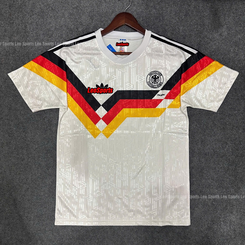 [Chỉ Có Áo] Áo Bóng Đá Phiên Bản Retro Đội Tuyển Đức 1990 - Vải Thailand Cao Cấp