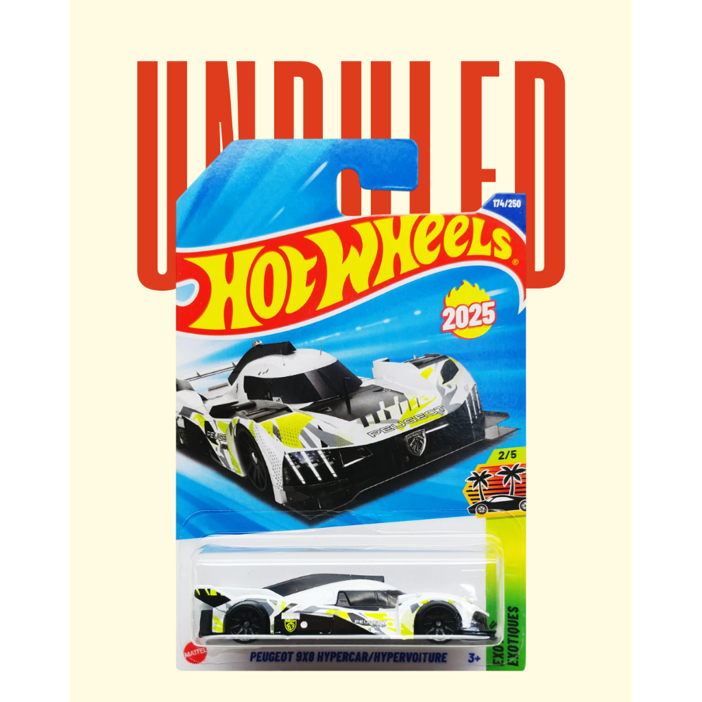 Xe Mô Hình Hot Wheels 1:64 Peugeot 9X8 Hypercar / Hypervoiture | Case M 2025