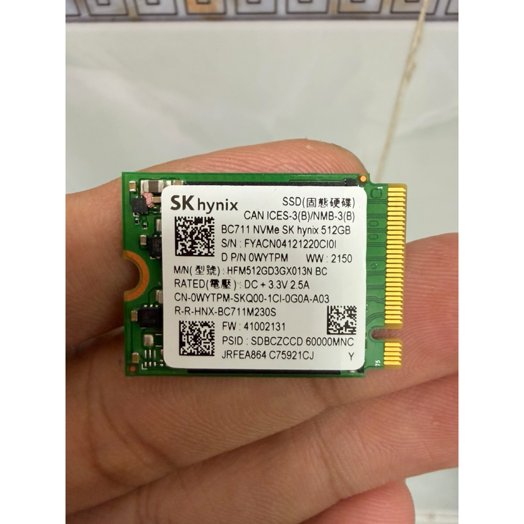 SSD SK Hynix BC711 NVMe 512GB
