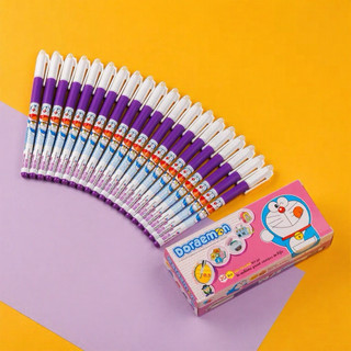 Bút Gel Thiên Long DOREMON GEL 0.5mm Viết Mượt Không Lem - Hộp 20 Cây Màu Tím