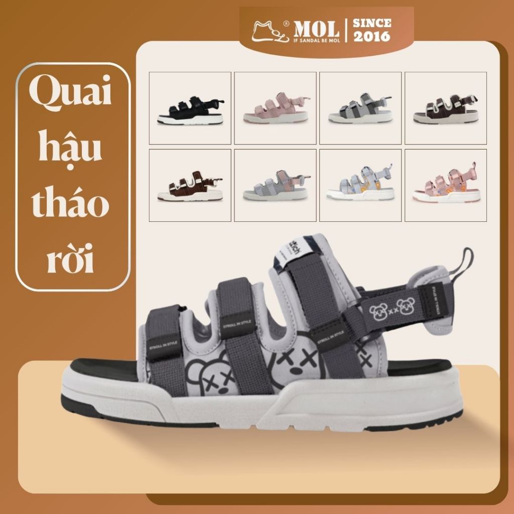 Sandal nam nữ thương hiệu Berich 3 quai ngang BE1603I