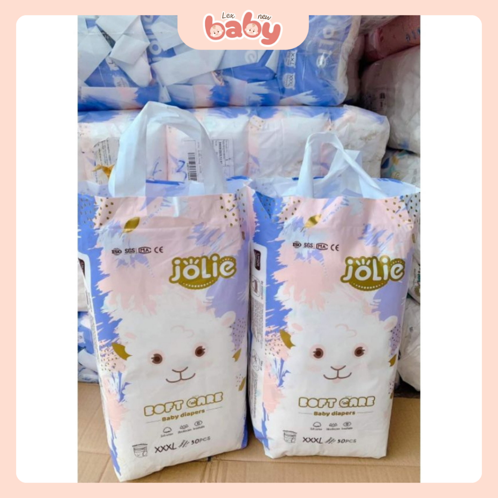 Combo 2 Bịch 100 Miếng Tã Quần Jolie Mỏng Nhẹ Thấm Hút Tốt Đủ Size M50/L50/XL50/XXL50