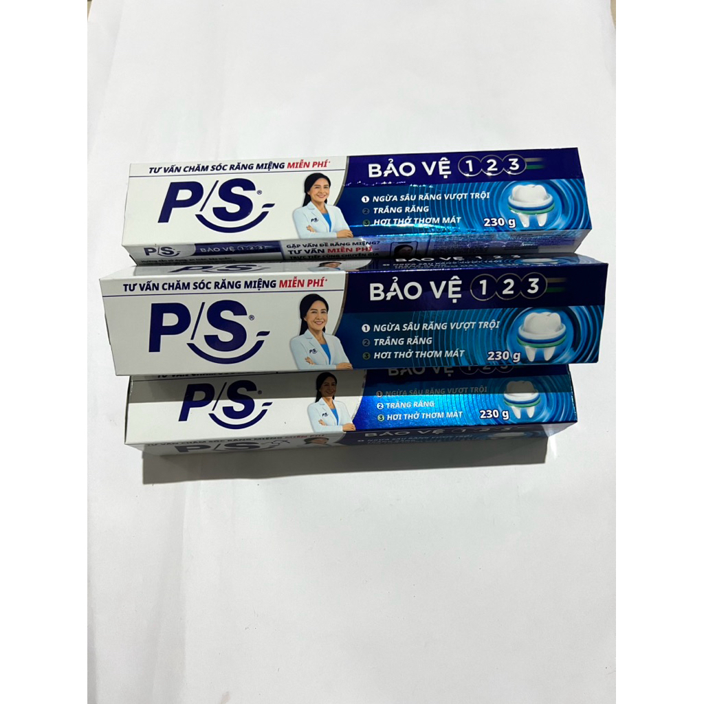 kem đánh răng PS bảo vệ 123 230g, chăm sóc toàn diện răng miệng