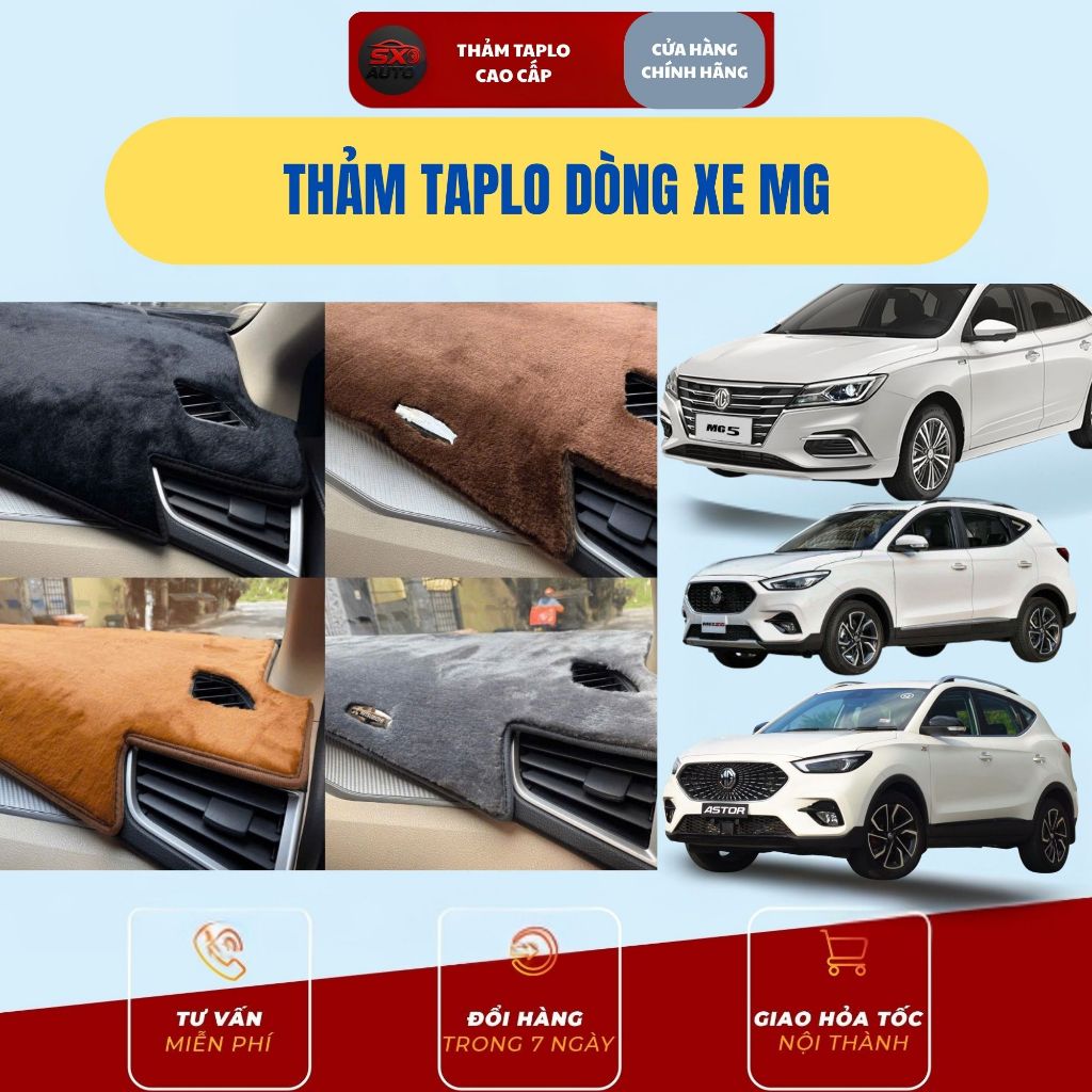 Thảm taplo tuyết nhung xe MG MG5, MG ZS, MG HS, CHUẨN FORM