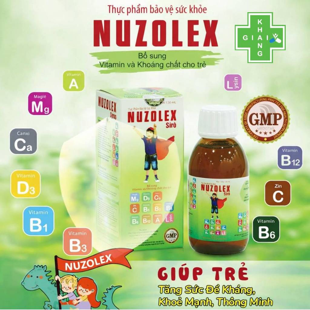 Siro Nuzolex cùng con khỏe mạnh, cao lớn, thông minh hơn mỗi ngày (Chai 120ml)