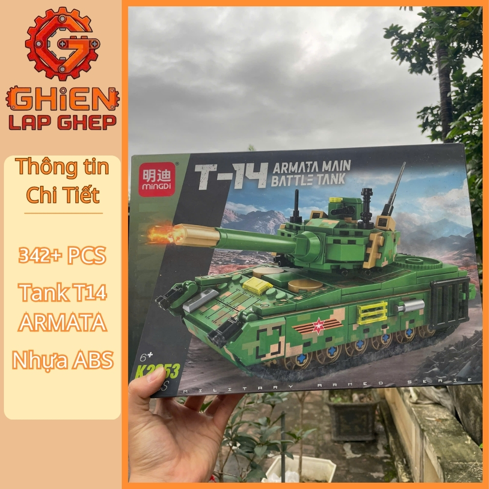 Bộ Lắp Ghép Chiến Tăng T14 ARMATA, Lắp Ghép Mô Hình Quân Sự, 342 Chi Tiết, Nhựa ABS