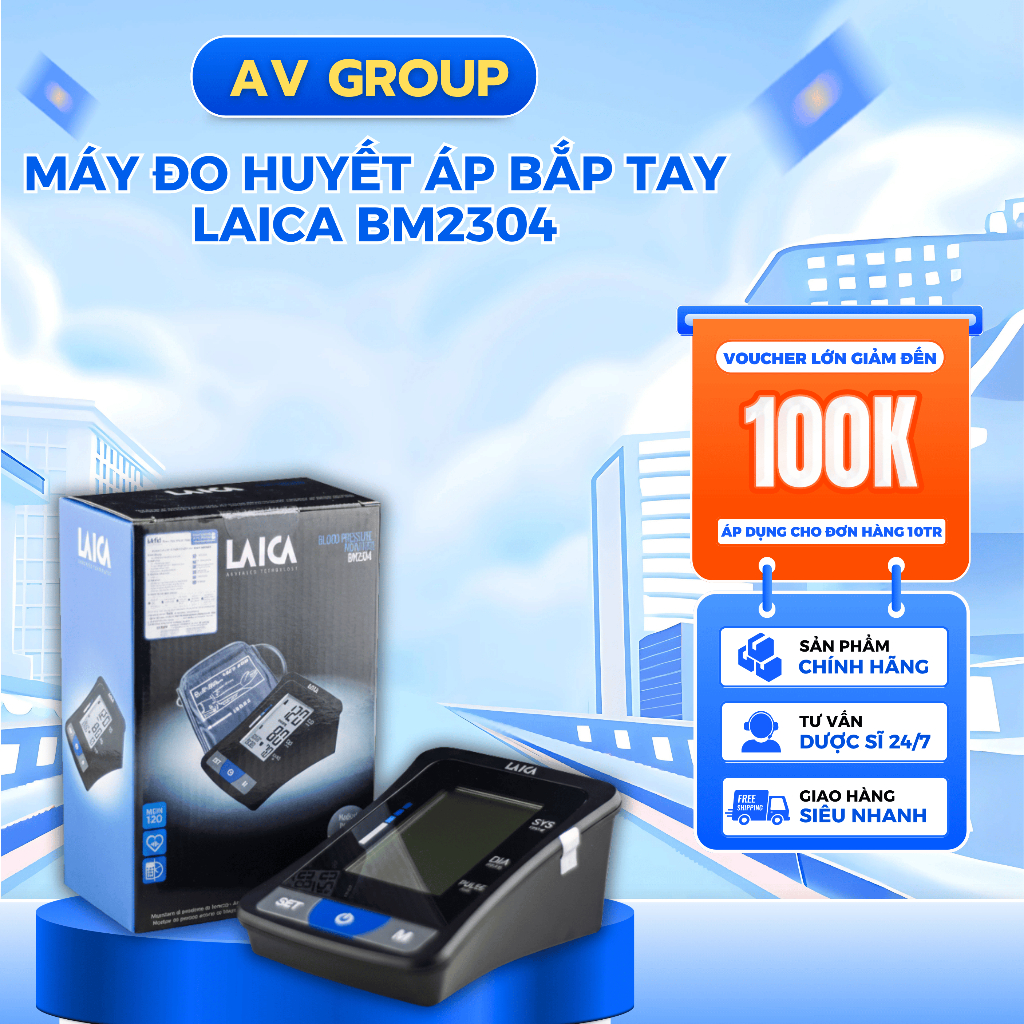 [Chính hãng] Máy đo huyết áp bắp tay Laica BM2304 - Công nghệ Châu Âu, Bảo hành 5 năm