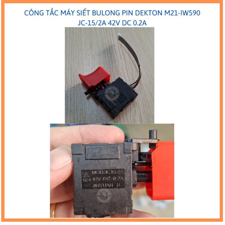 Công tắc máy siết bulong pin DEKTON M21-IW590 JC-15/2A 42VDC 0.2A