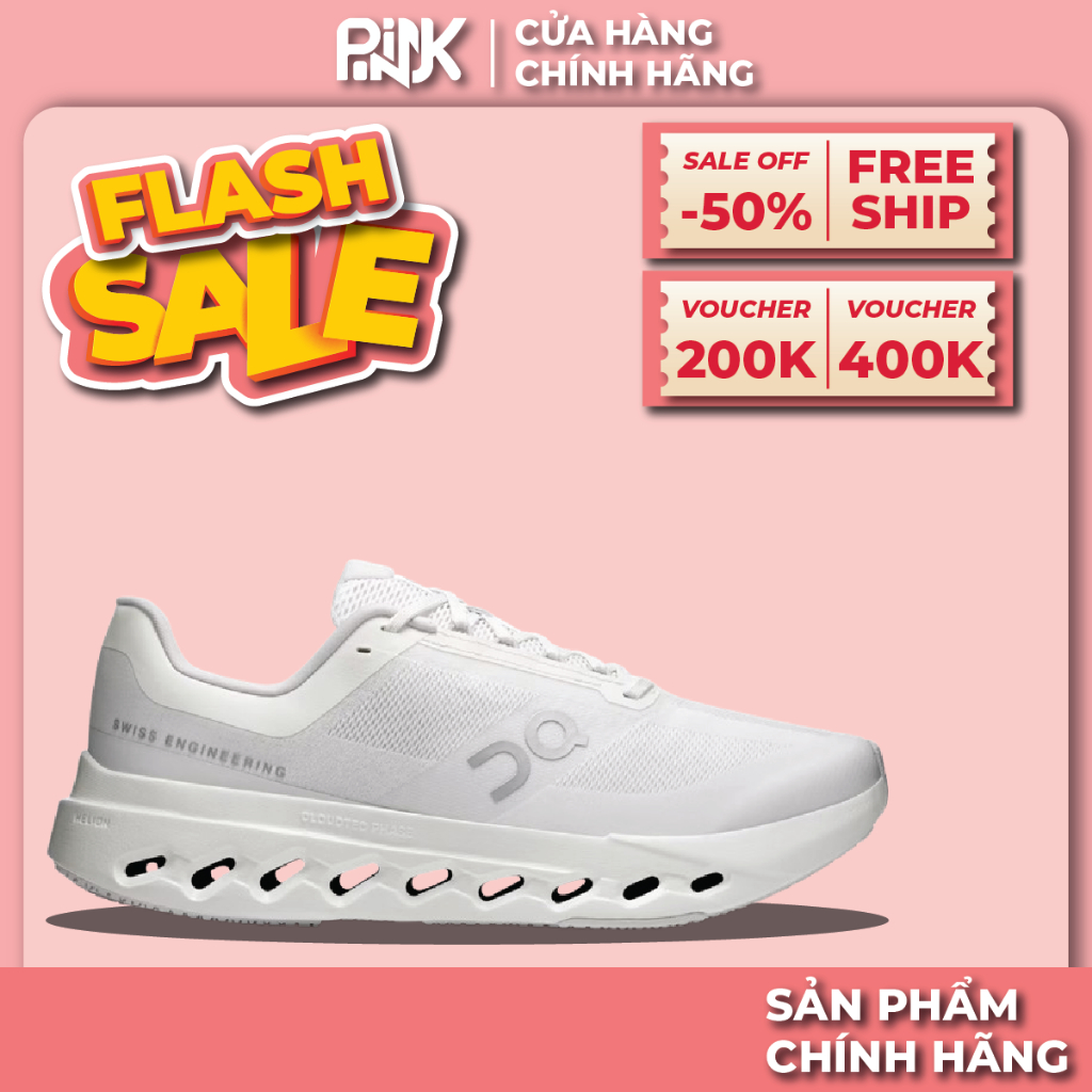 | PINK - CHÍNH HÃNG | Giày On Running Cloudsurfer Next - White