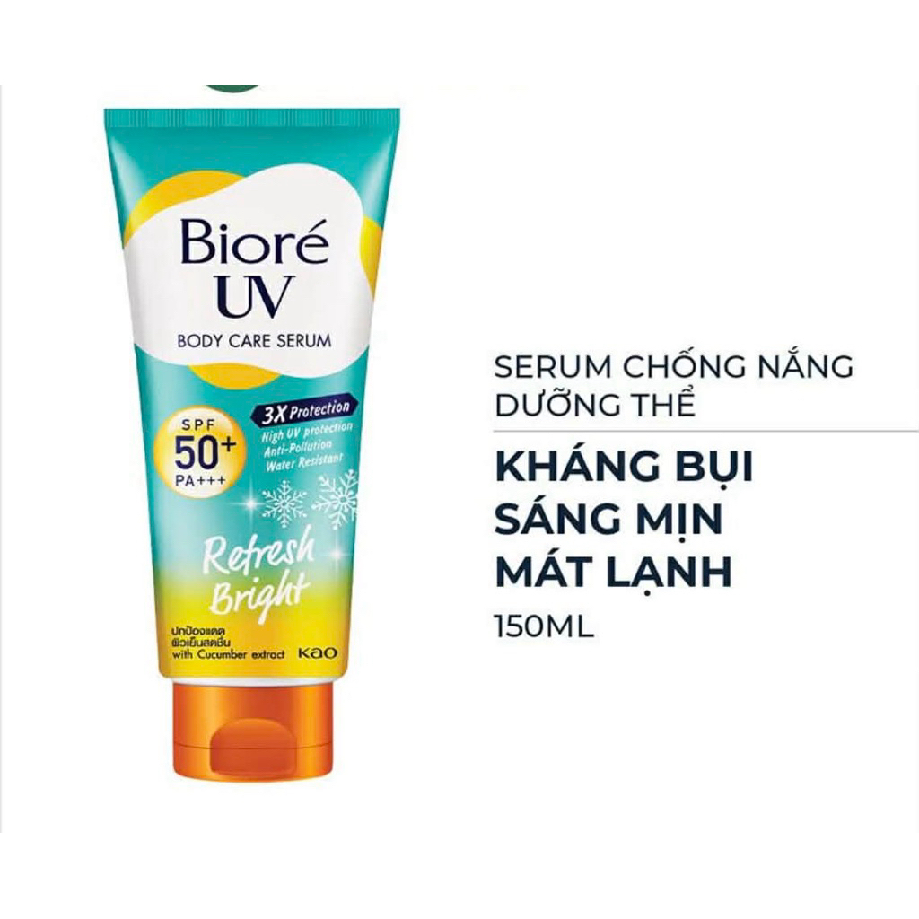 Kem Chống Nắng Body Biore CHÍNH HÃNG 150ml-Serum Chống Nắng Dưỡng Ẩm, Dưỡng Trắng Chống Nước, Kcn Bi