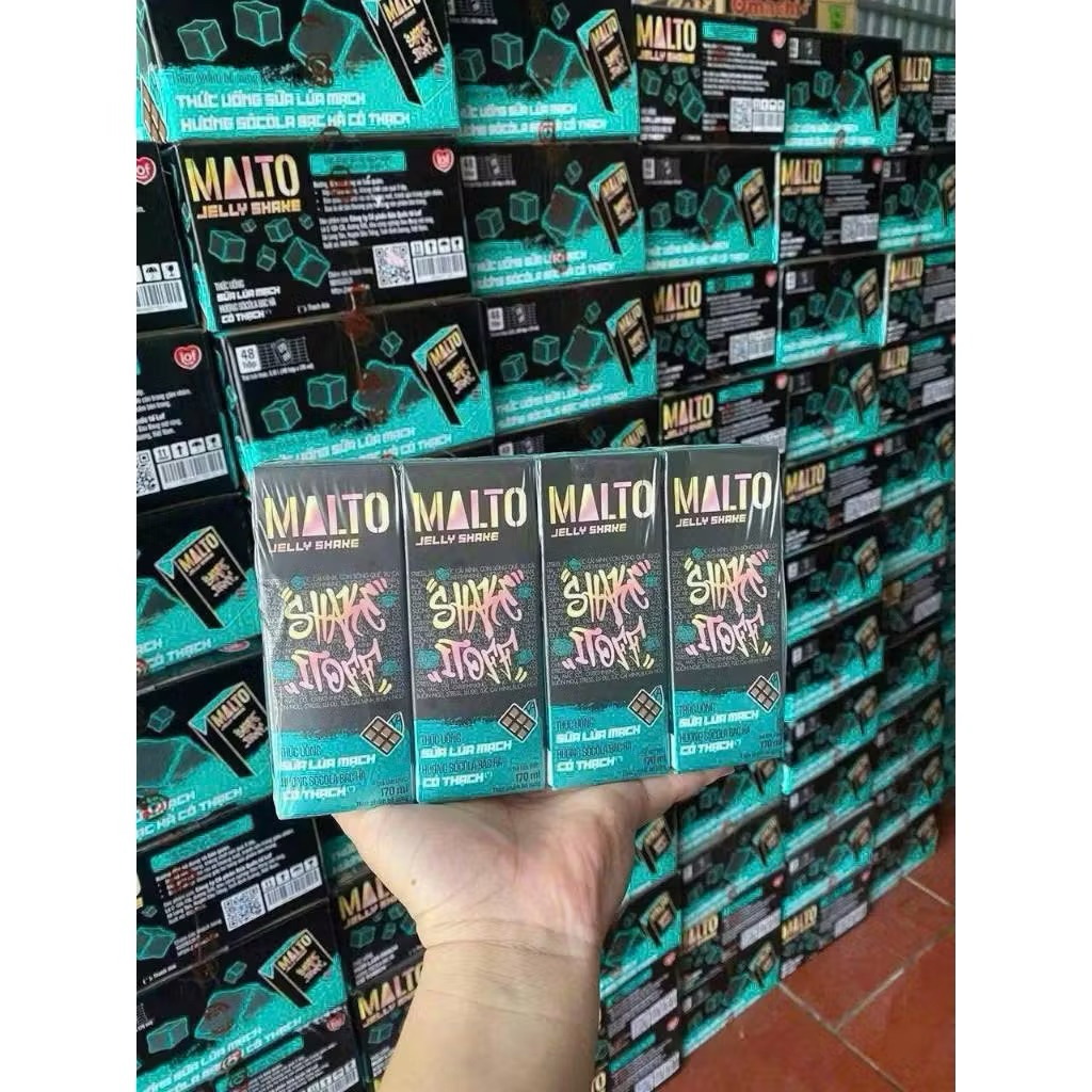 Sữa lúa mạch hương socola bạc hà có thạch MALTO thùng 48 hộp x 170ml