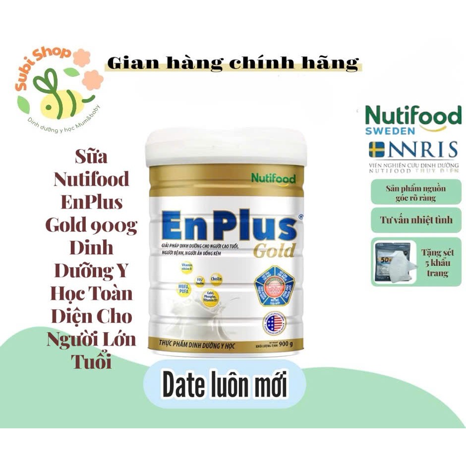 Sữa Nutifood EnPlus Gold 900g Dinh Dưỡng Y Học Toàn Diện Cho Người Lớn Tuổi