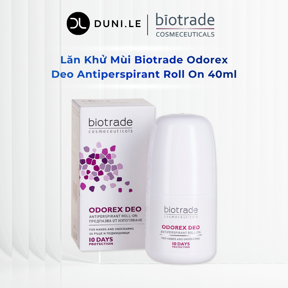 Lăn Khử Mùi Biotrade Odorex Deo Antiperspirant Roll On 40ml lòng bàn tay và nách Biotrade | Duni Le 