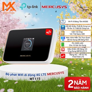 Cục Phát WiFi 4G Mercusys MT115 – Mobile WiFi, Dùng Sim, Mang Đi Mọi Nơi
