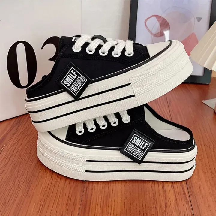 Giày Sục Thể Thao Smile MNAG Độn Đế 5cm Hàng QCCC Fullbox Chuẩn Sịn Đẹp giày độn đế nữ 80