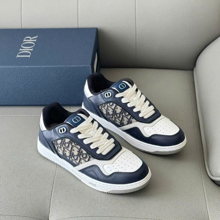 Giày Thể Thao Dior B27 Low Trắng Xanh Navy