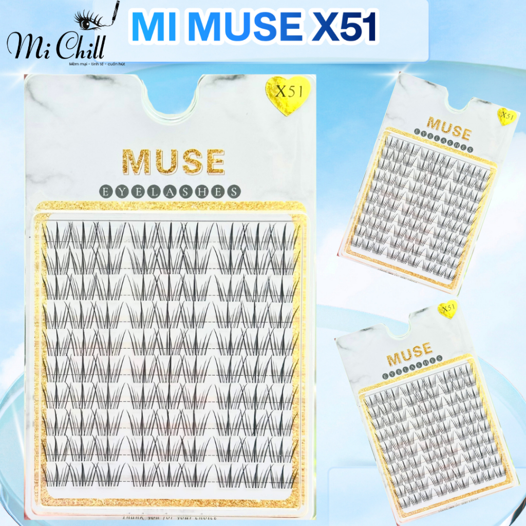 Mi Muse X51 - Mi MUSE Lông mi cụm, tự nhiên - Mi Chill Shop