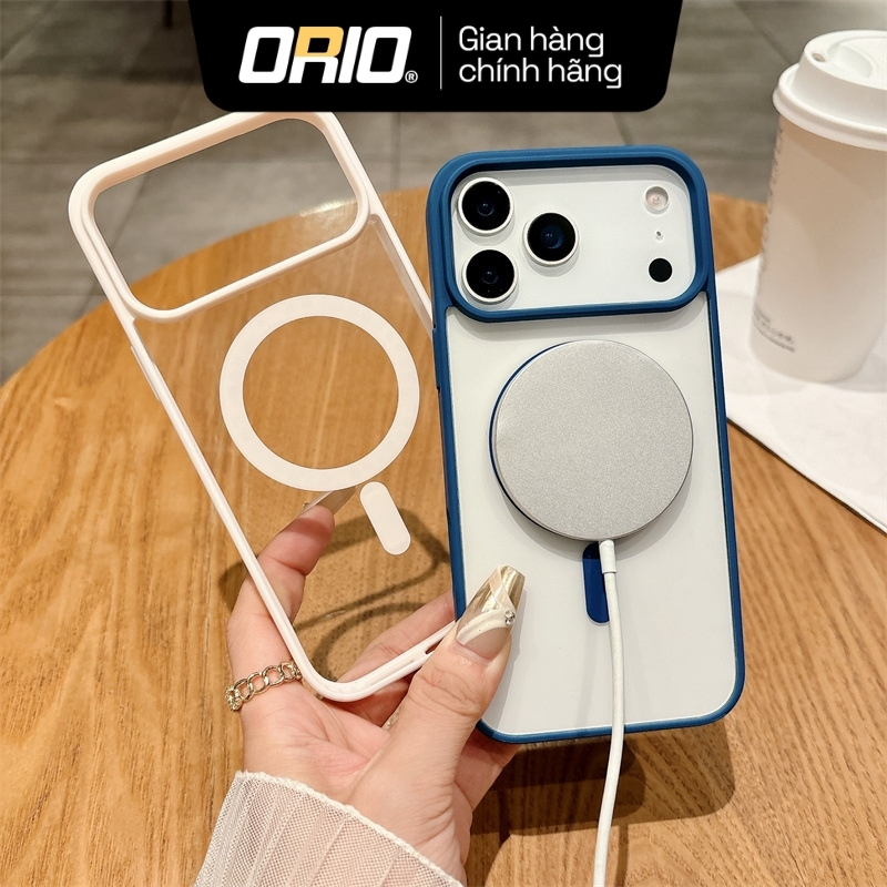 Ốp Lưng iPhone Hỗ trợ sạc không dây ORIO MS55 chống sốc va đập bảo vệ điện thoại hạn chế bám vân tay