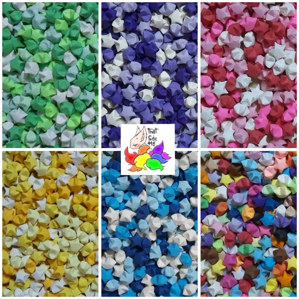1000 sao ngôi sao giấy gấp sẵn gradient