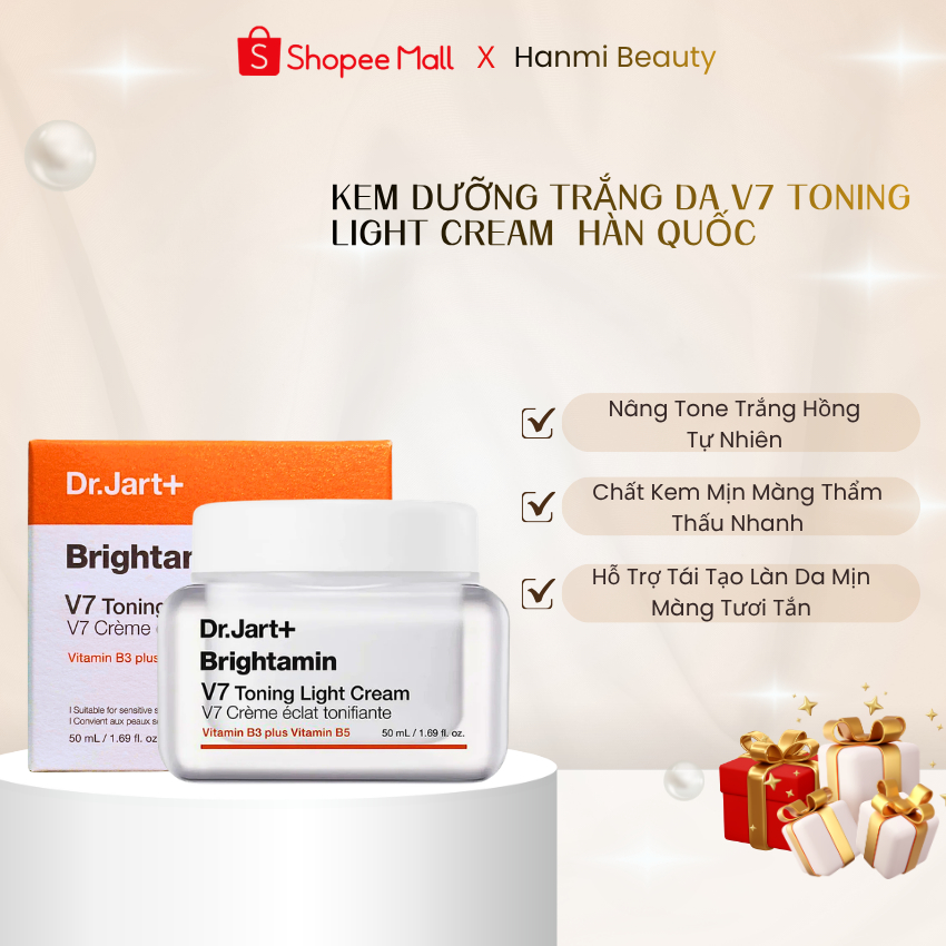 Kem Dưỡng Trắng Da Nâng Tone V7 Toning Bright Cream GC Nature Hàn Quốc, Hũ 50Gr