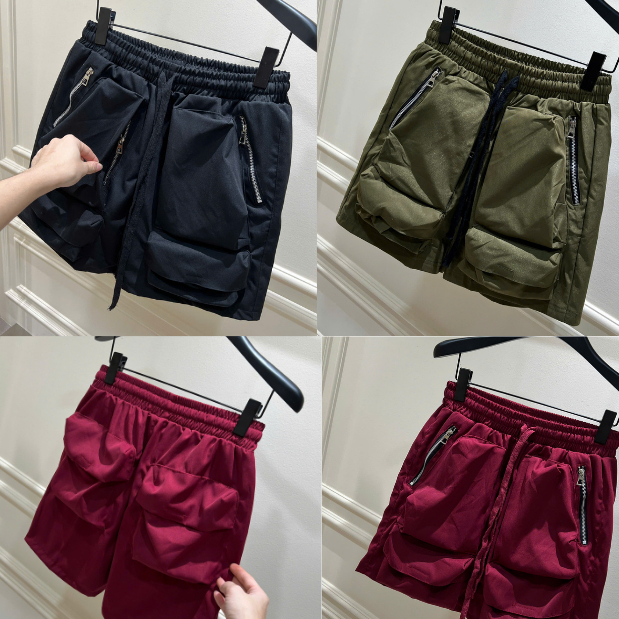 Quần Short Đùi Nam Cargo Túi Hộp Hàng Chất Gió Dày 2 Lớp,Túi Khóa Chéo, Lót Lưới Cao Cấp Sang Trọng Mát Mẻ