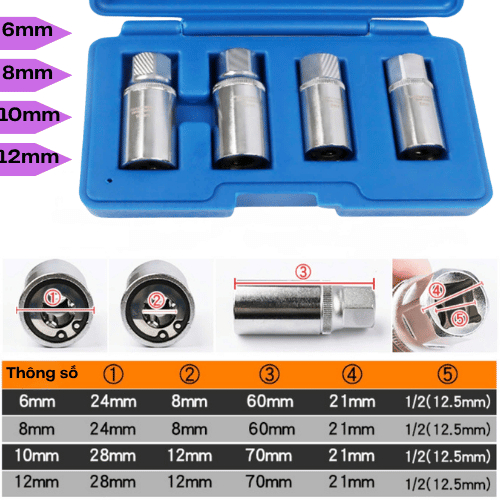 Đầu siết ty ren  M6 M8 M10 M12 - Chuyên dụng cho siết thanh ty ren 6 8 10 12mm
