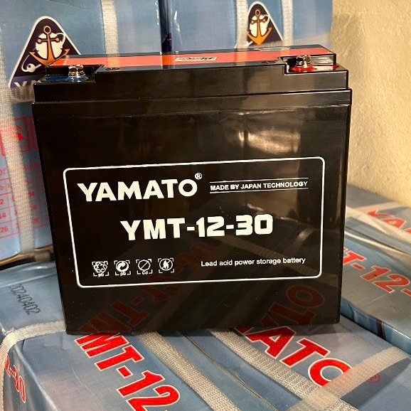 Bình YAMATO YMT-12-30; 12V-30Ah dùng cho xe máy điện, loa kéo, ups