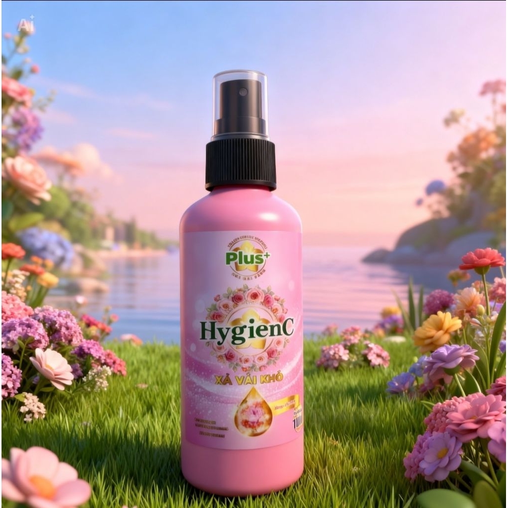 Xả vải khô HygienC plus màu hồng .