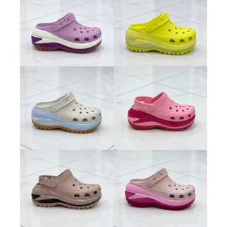 Sục nhựa nữ Mega Crush Clog, sục bóng đế cao 7cm cực tôn dáng, sục nhựa nguyên khối siêu bền.